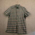 Rubynee  Vintage y2k mens river island dark brown checkered slim fit short sleeve shirt