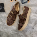 Vintage zara man brown cage leather sandal size 41