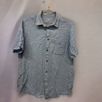 Rubynee  vintage Y2K Men's Dunnes Regular Fit Short Sleeves Blue Shirt