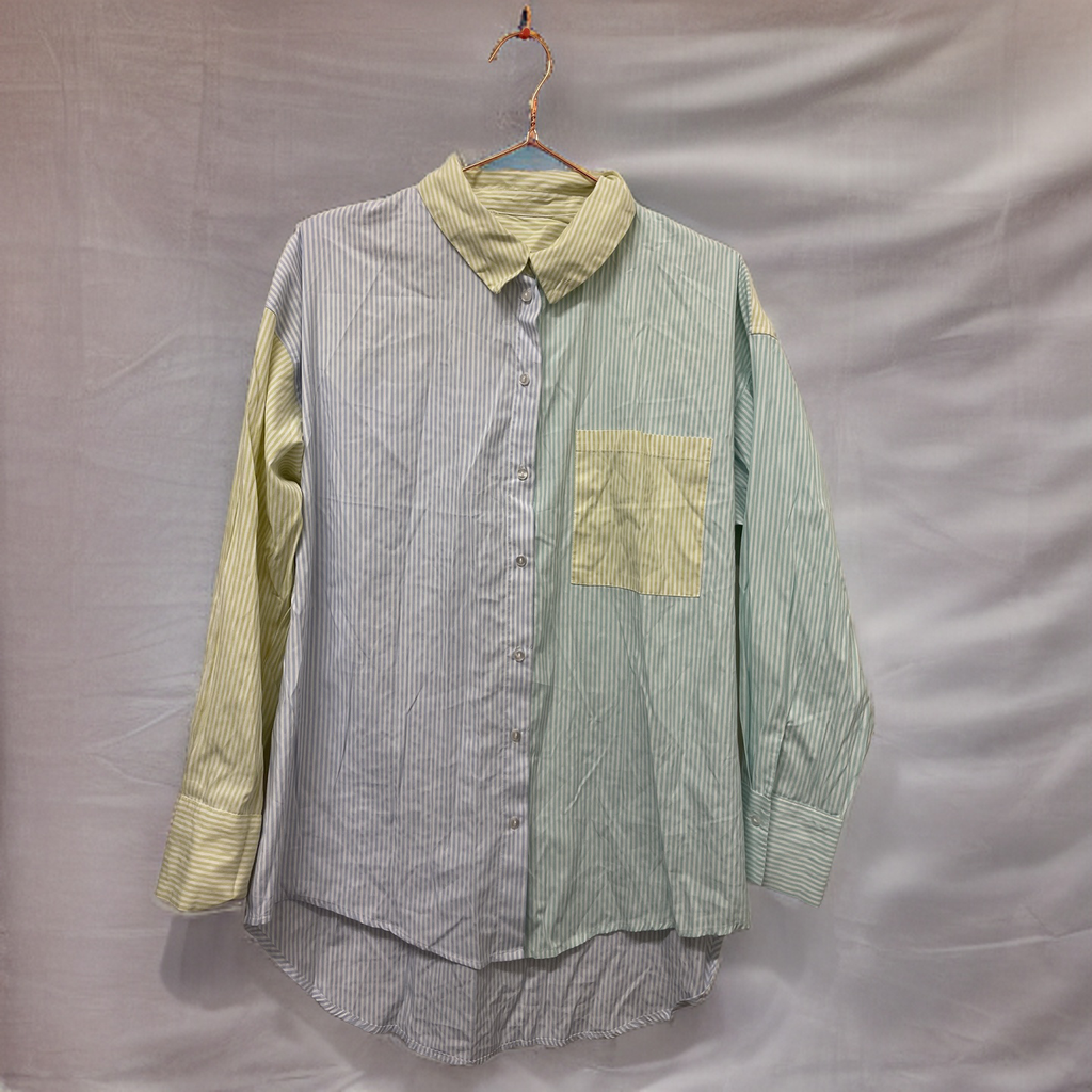 Rubynee Vintage y2k womens multi stripe shirt size 10