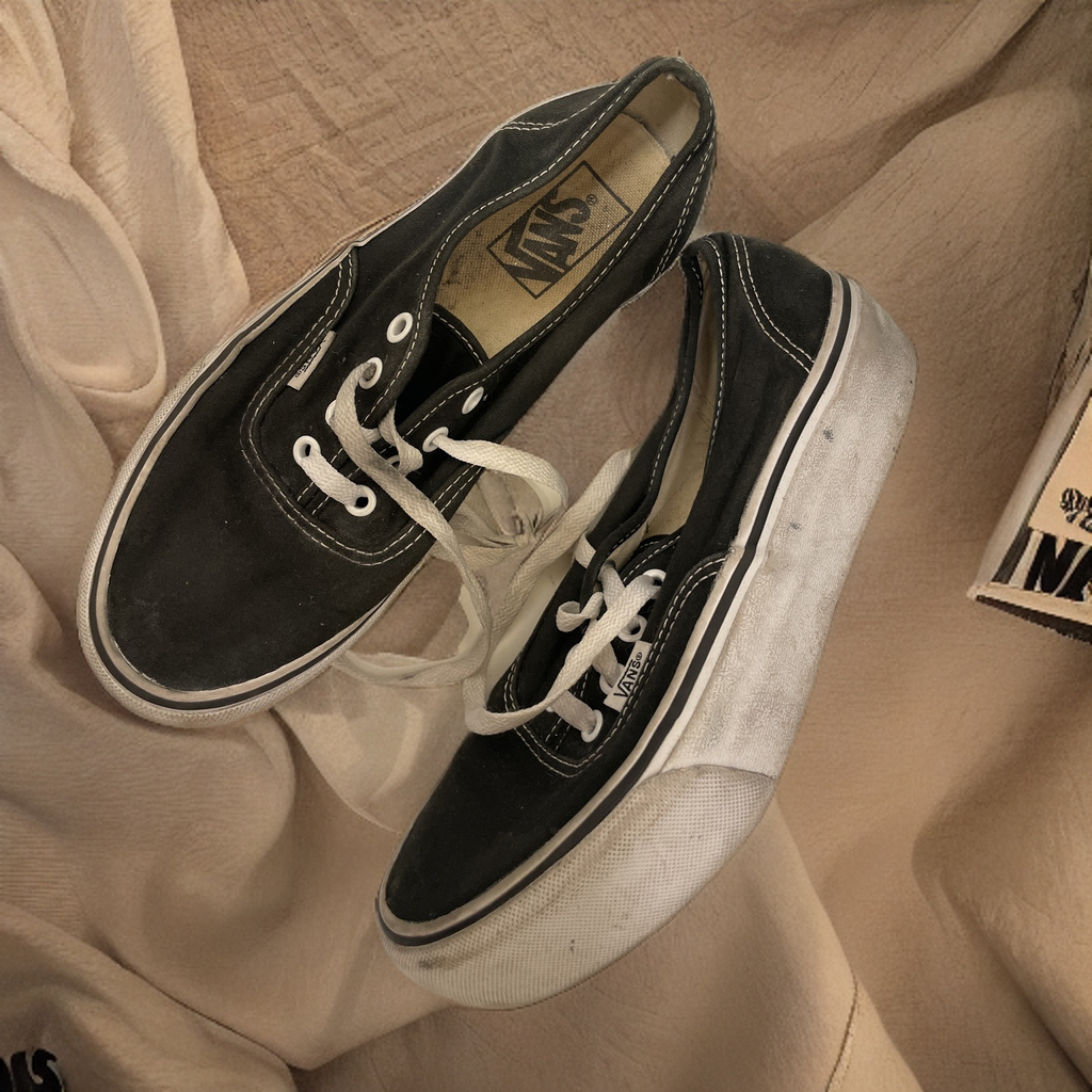 Vintage vans women black size uk 5