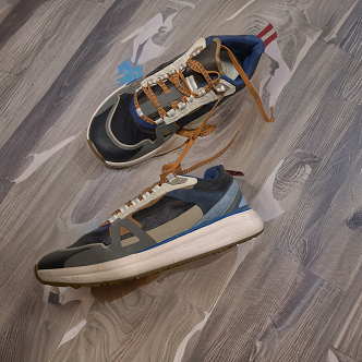 Vintage low trainer zara multicolor polyester sneakers size 41