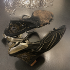 Vintage women karen millen strap black sandals size 7