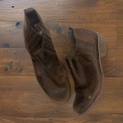 Vintage brown leather mens chelsea boot size 40