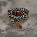 Vintage mens multi braided belt size S