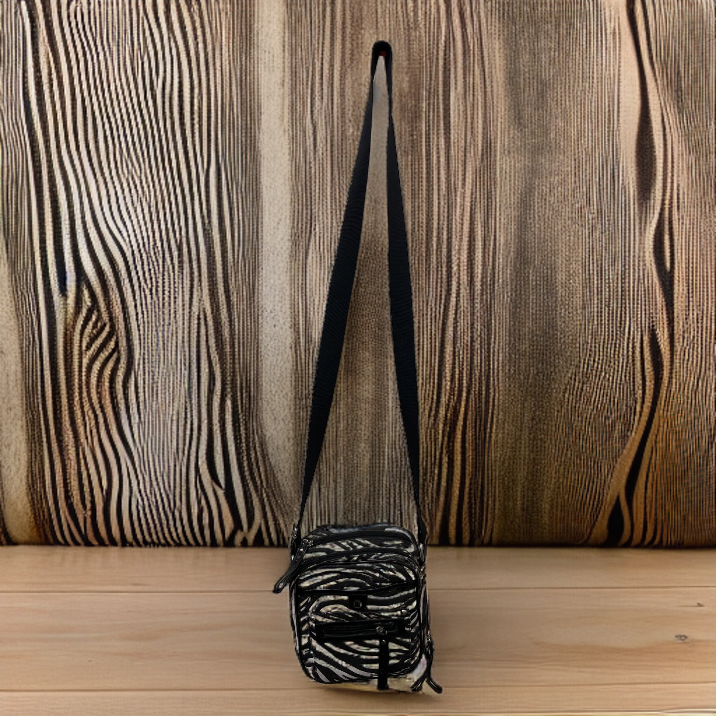Rubynee  Vintage y2k original zebra print cross bag