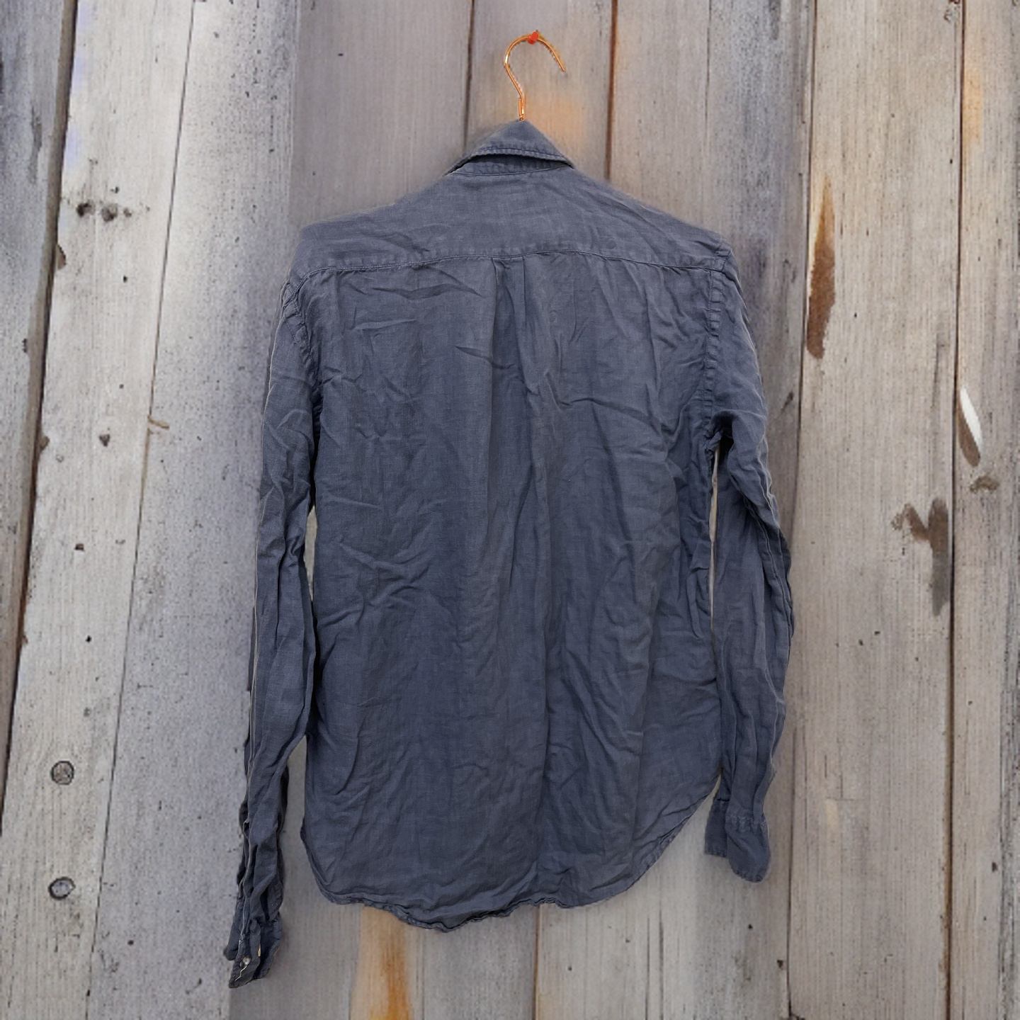 Rubynee Vintage y2k hartford mens blue long sleeve casual fit shirt