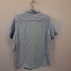 Rubynee  vintage Y2K Men's Dunnes Regular Fit Short Sleeves Blue Shirt