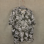 Rubynee  Vintage y2k Hawaii floral print khaki green blouse