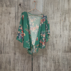 Rubynee  Vintage y2k green womens floral wrap top size 12