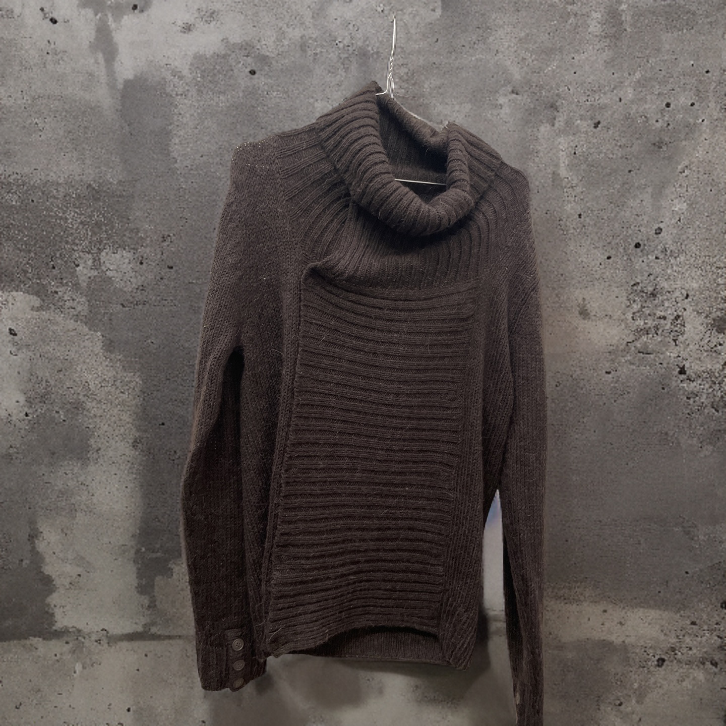 Rubynee Vintage y2k zara cotton rollup brown jumper