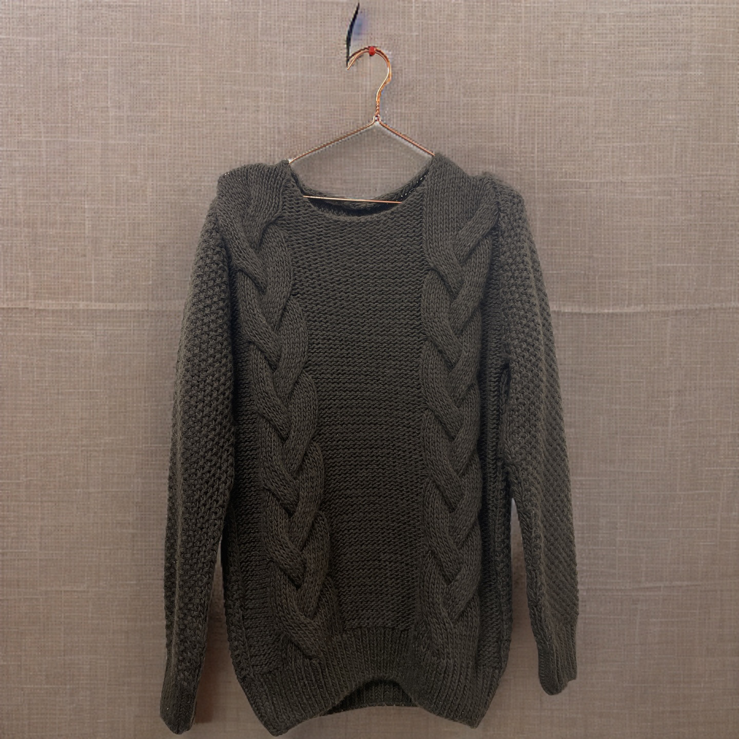 Rubynee Vintage y2k Zara brown chunky knitted cardigan size M