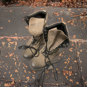 Vintage brown made in portugal ankle laced up boot size 40