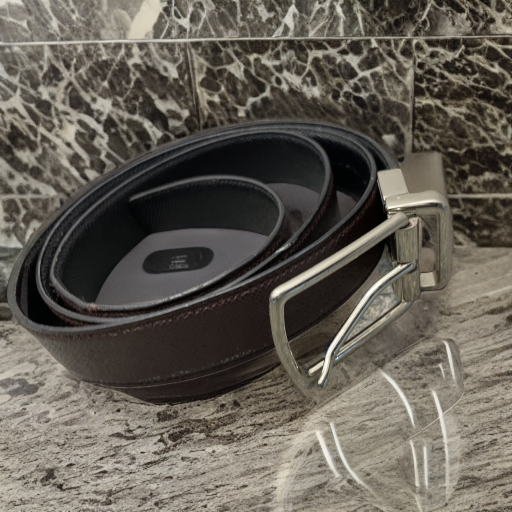 Rubynee Vintage y2k mens leather brown belt