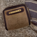 Rubynee Vintage y2k portable Juicy couture foldable brown leather wallet bag