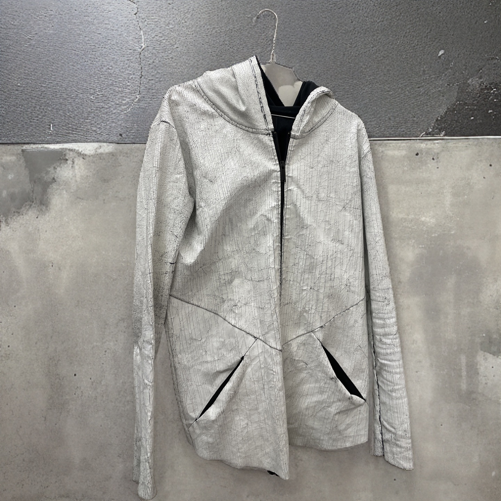 Rubynee Vintage y2k marble white pattern zara man hoodie size L