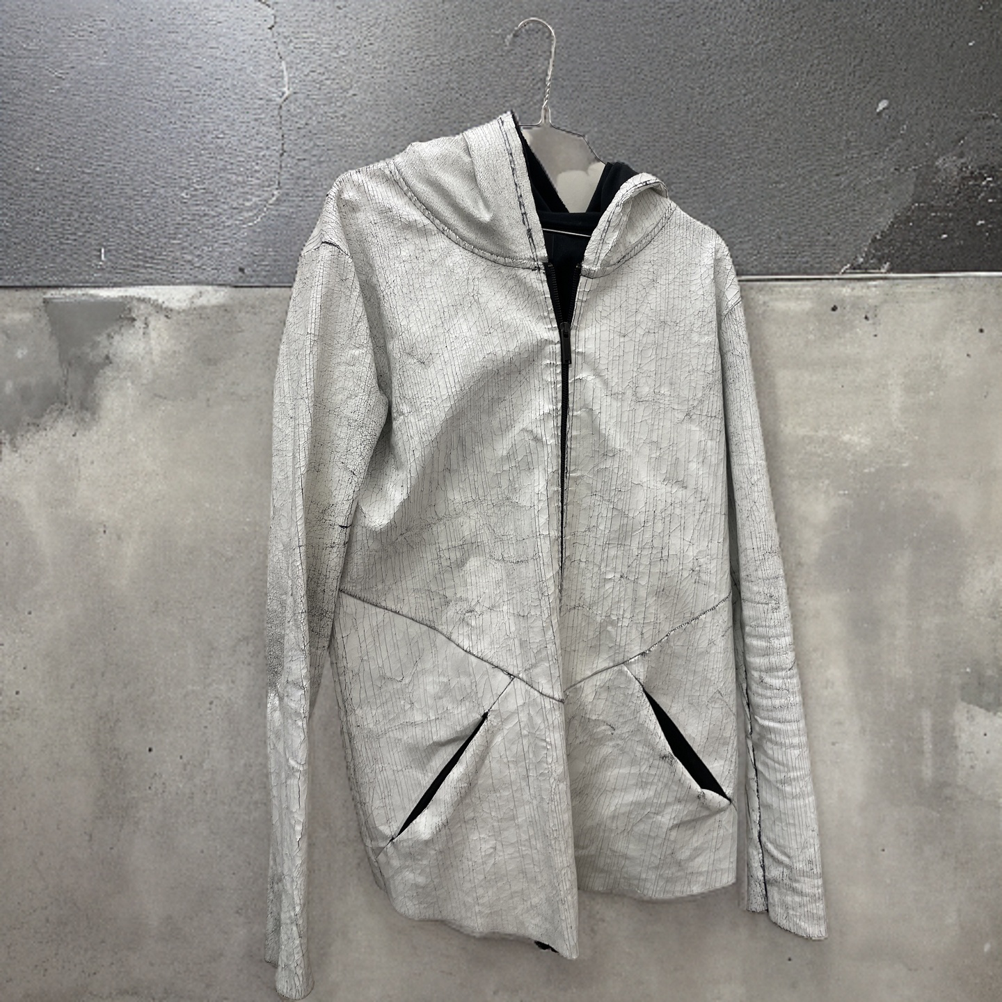 Rubynee Vintage y2k marble white pattern zara man hoodie size L