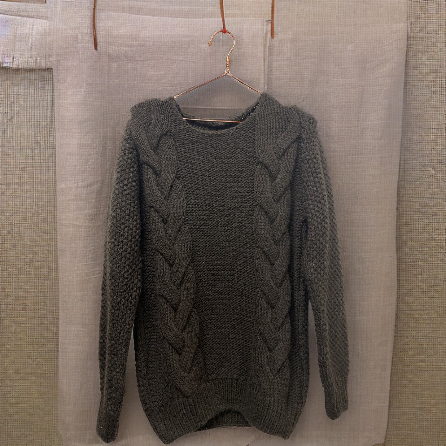 Rubynee Vintage y2k Zara brown chunky knitted cardigan size M