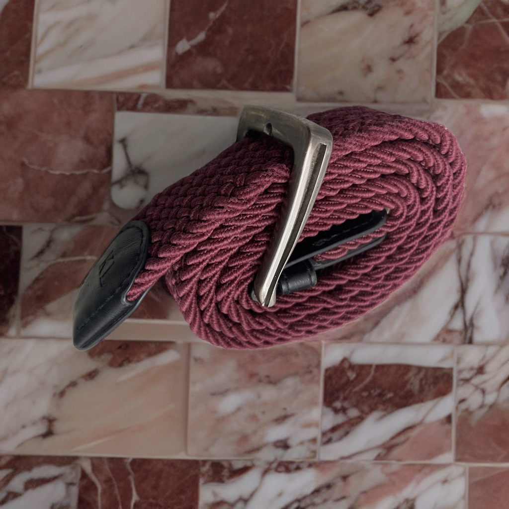 Rubynee Vintage y2k kingsland elastic braid wine belt