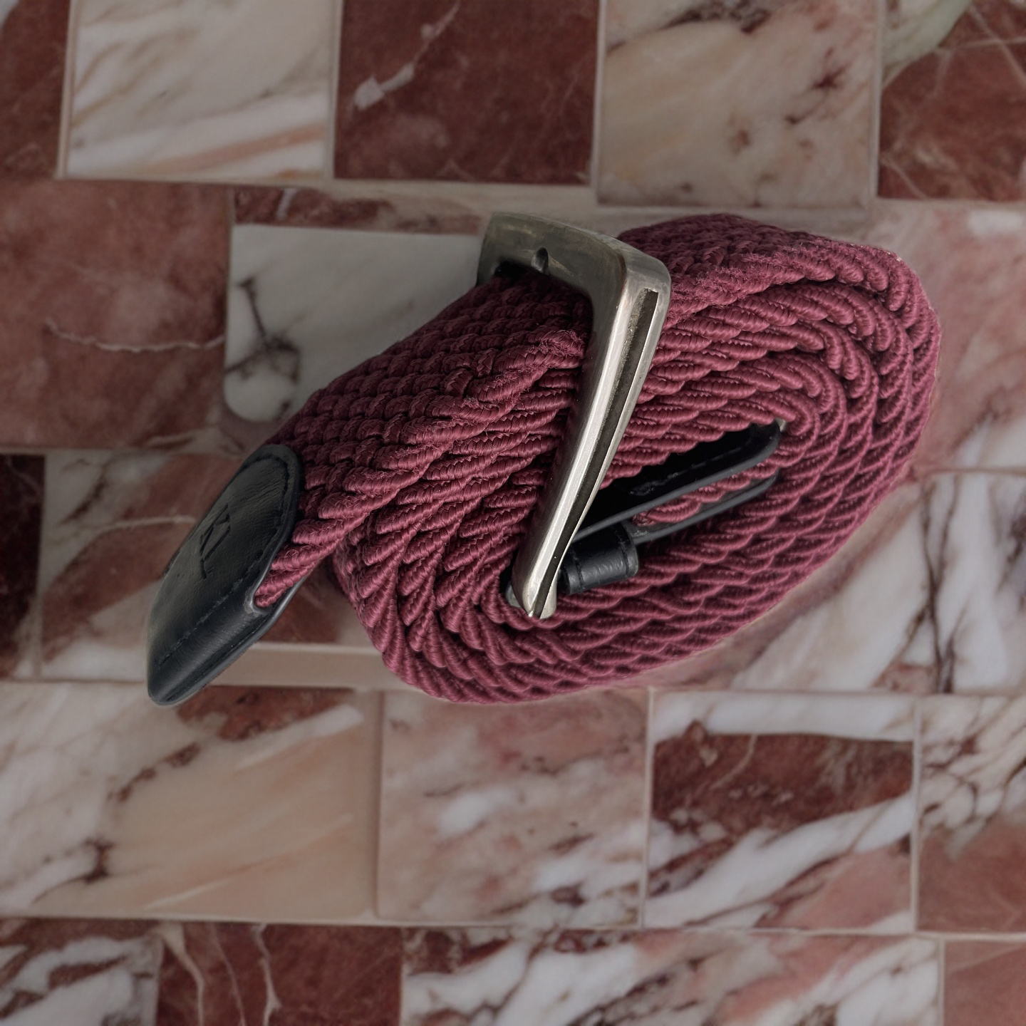 Rubynee Vintage y2k kingsland elastic braid wine belt