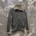 Rubynee Vintage y2k grey fur jacket & coat in small