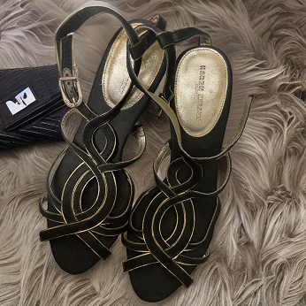 Vintage women karen millen strap black sandals size 7