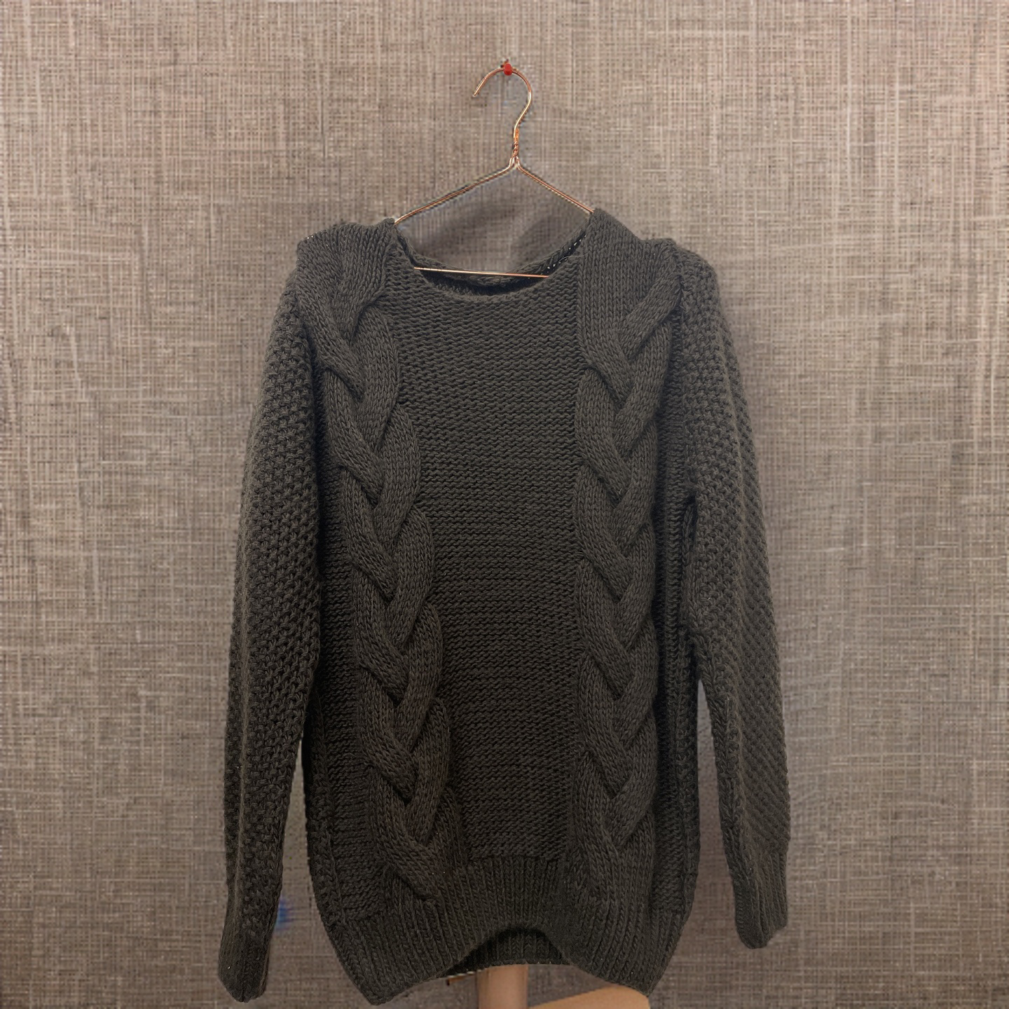 Rubynee Vintage y2k Zara brown chunky knitted cardigan size M