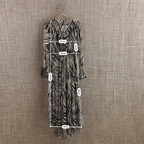 Rubynee  Vintage y2k Black And White Zebra Print Midi Shirt Dress