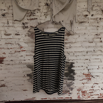 Vintage french connection blue stripe sleeveless tank top for women size M
