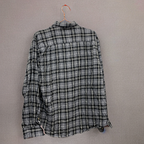 RUBYNEE Vintage y2k womens dunnes regular fit grey checkered long sleeve shirt size XL