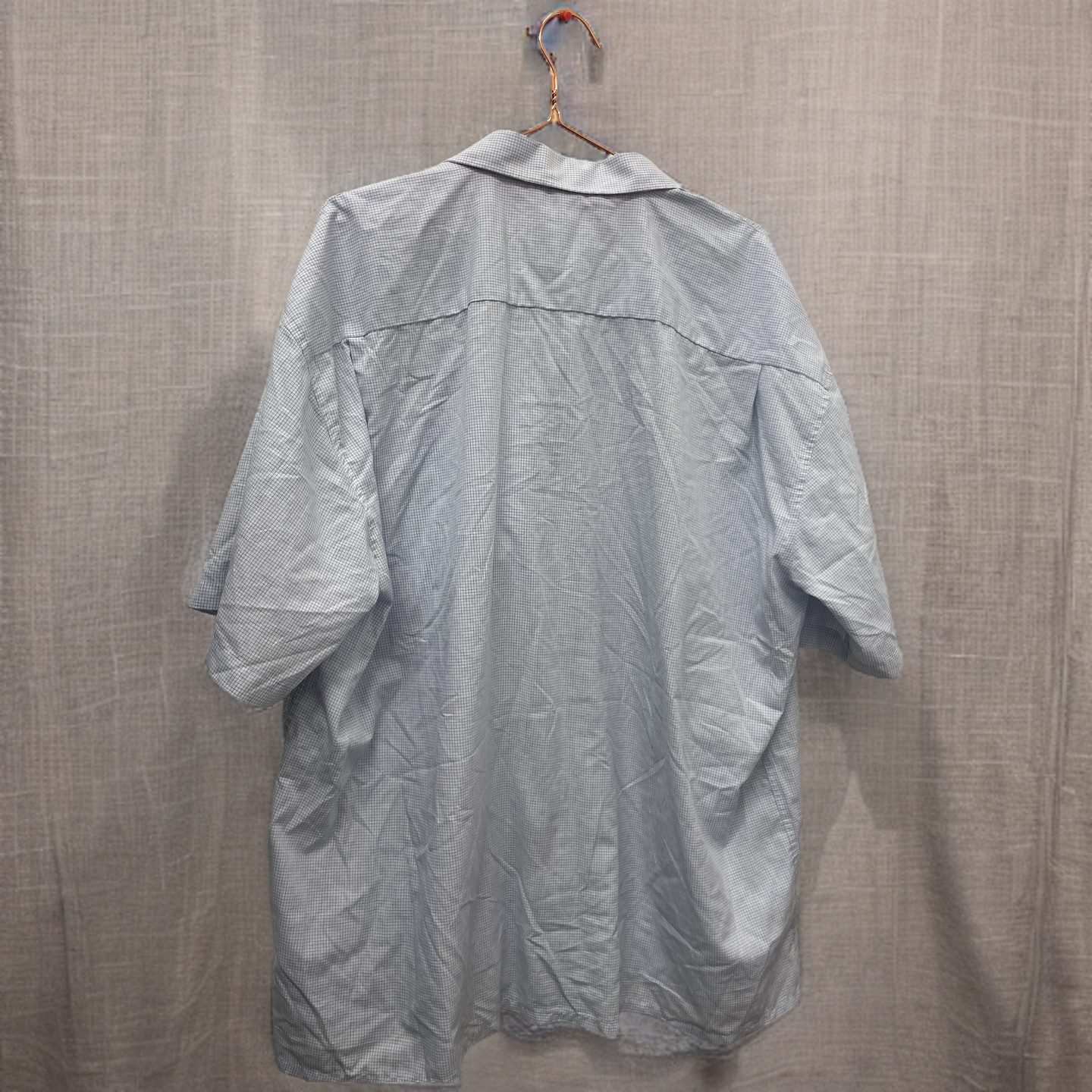 Rubynee  Vintage y2k regular fit mens short sleeve white manchester tallas extra shirt size XXXL