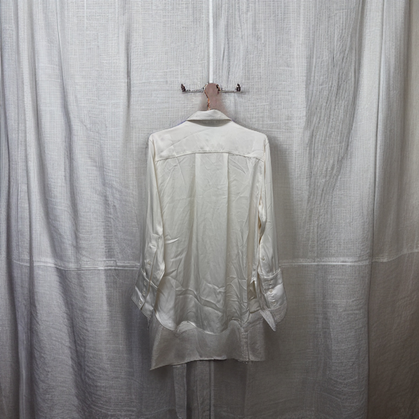 Rubynee  Vintage y2k H&M white regular fit linen long sleeve shirt
