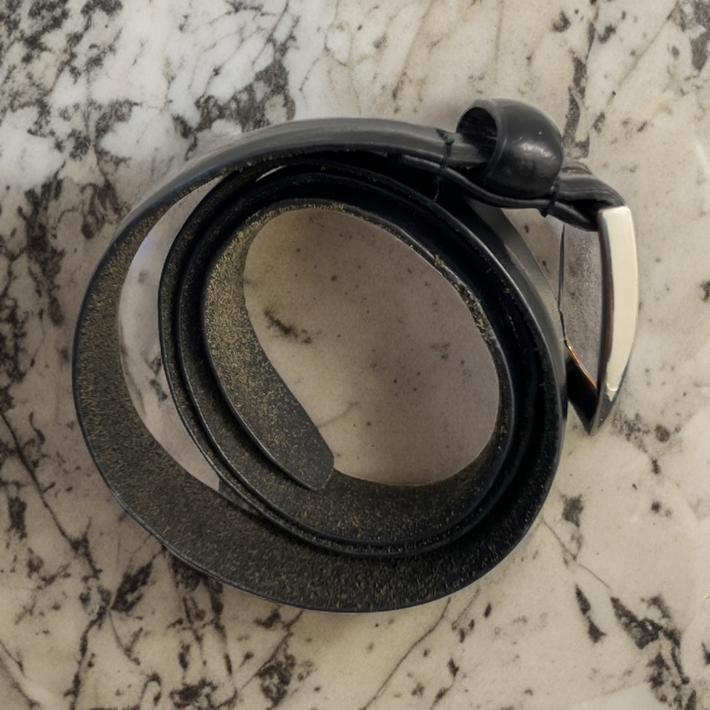  Rubynee Vintage y2k black leather mens belt