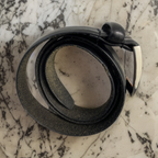  Rubynee Vintage y2k black leather mens belt