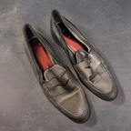 Vintage zara women grey loafers size 38