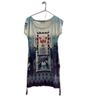 Rubynee Vintage y2k Geisha graphics women purple dress size S