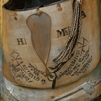 Rubynee Vintage y2k Genuine leather necklace and natural Pyrite pebble