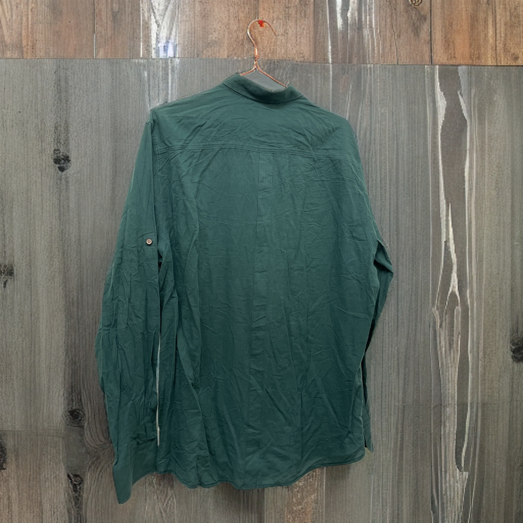 Rubynee Vintage y2k regular fit mens defacto green long sleeve shirt