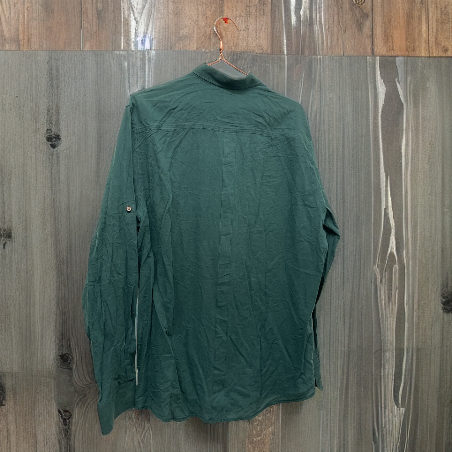 Rubynee Vintage y2k regular fit mens defacto green long sleeve shirt