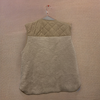 Rubynee  Vintage y2k Globalfunk sleeveless padded Cream Jacket