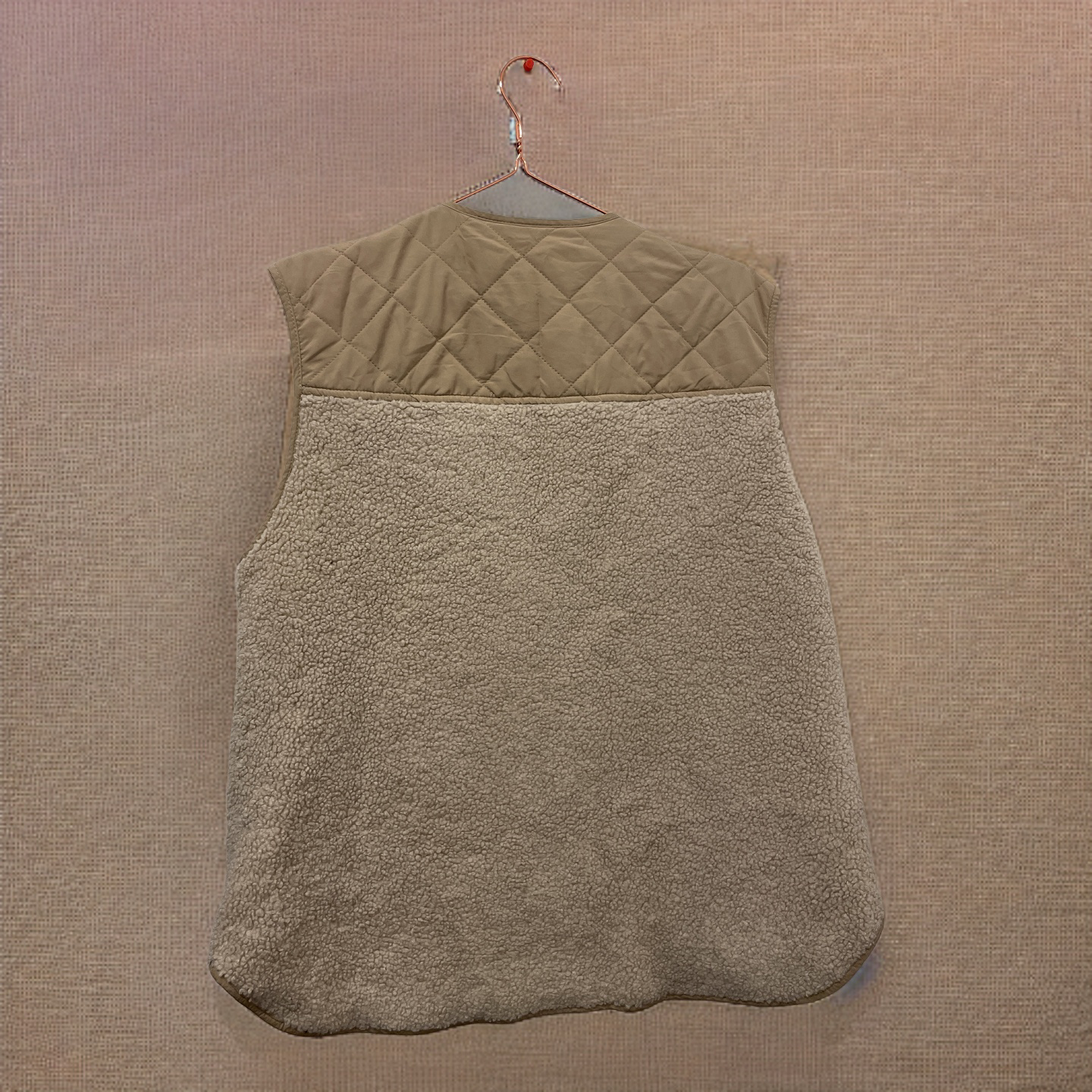 Rubynee  Vintage y2k Globalfunk sleeveless padded Cream Jacket