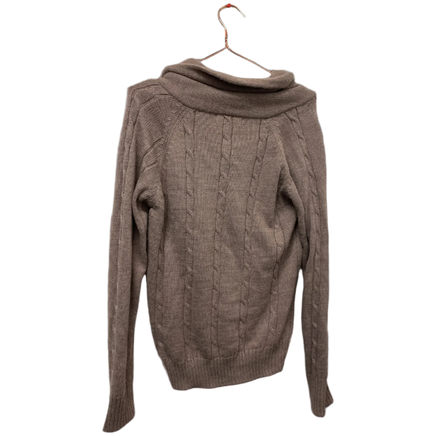 Rubynee Vintage y2k Chunky Cable Cow Neck cream jumper