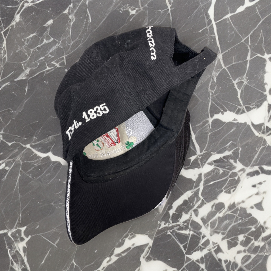 Rubynee Vintage y2k Ireland baseball black cap with st.john grogery crest design