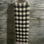 Rubynee Vintage y2k black and white checkered scarf
