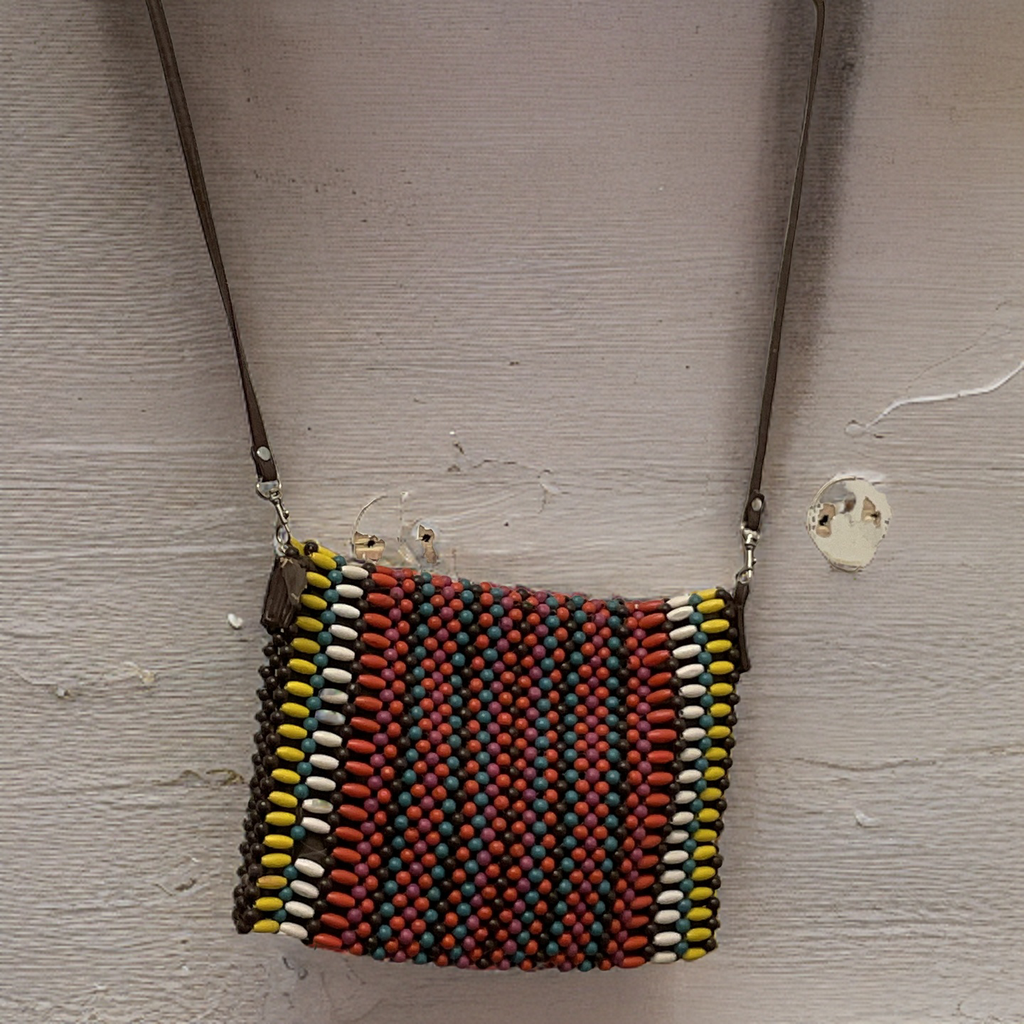 Rubynee Vintage y2k crossbody Beaded Puffin Bag - Multi