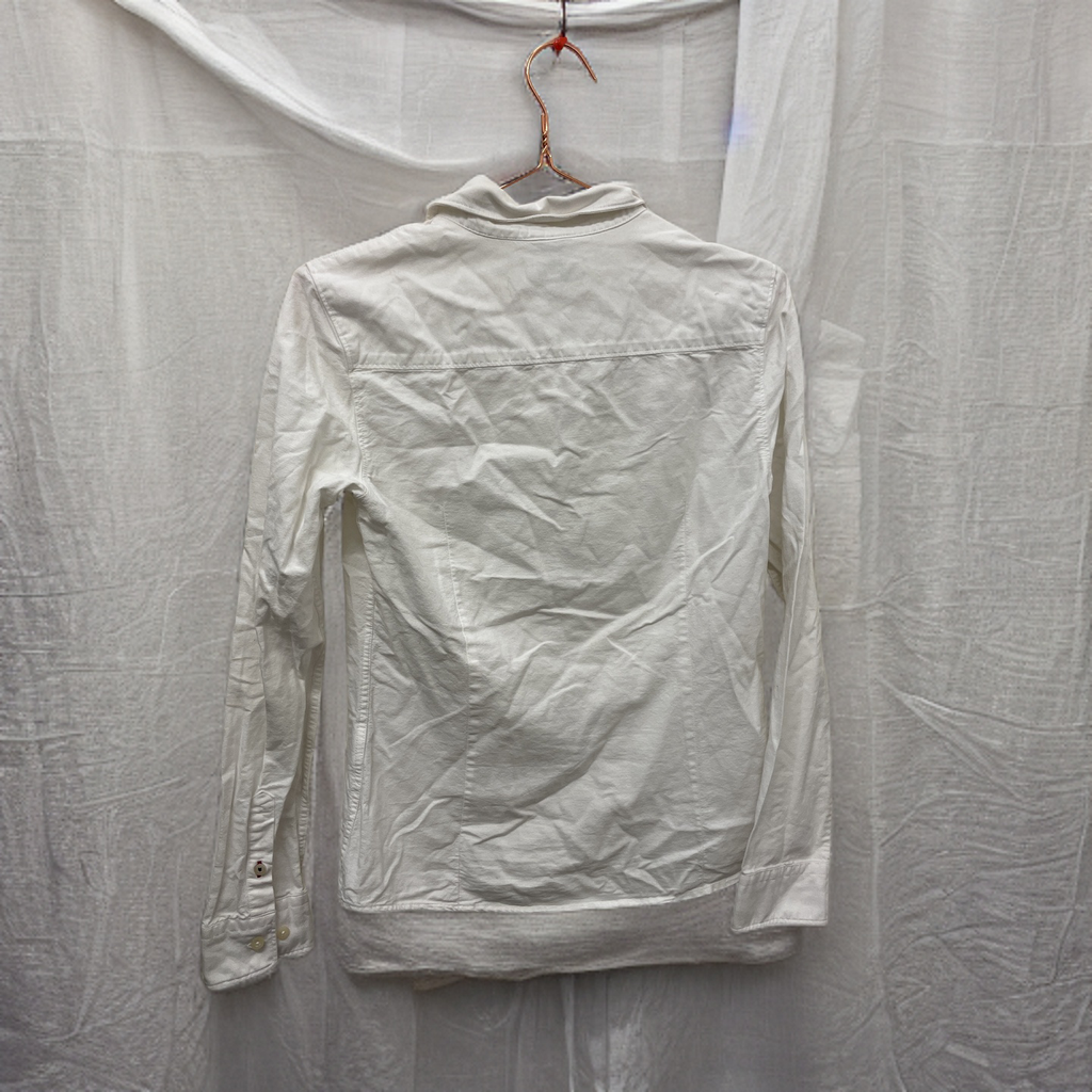 Rubynee  Vintage y2k mens slim fit polham plain white shirt size S