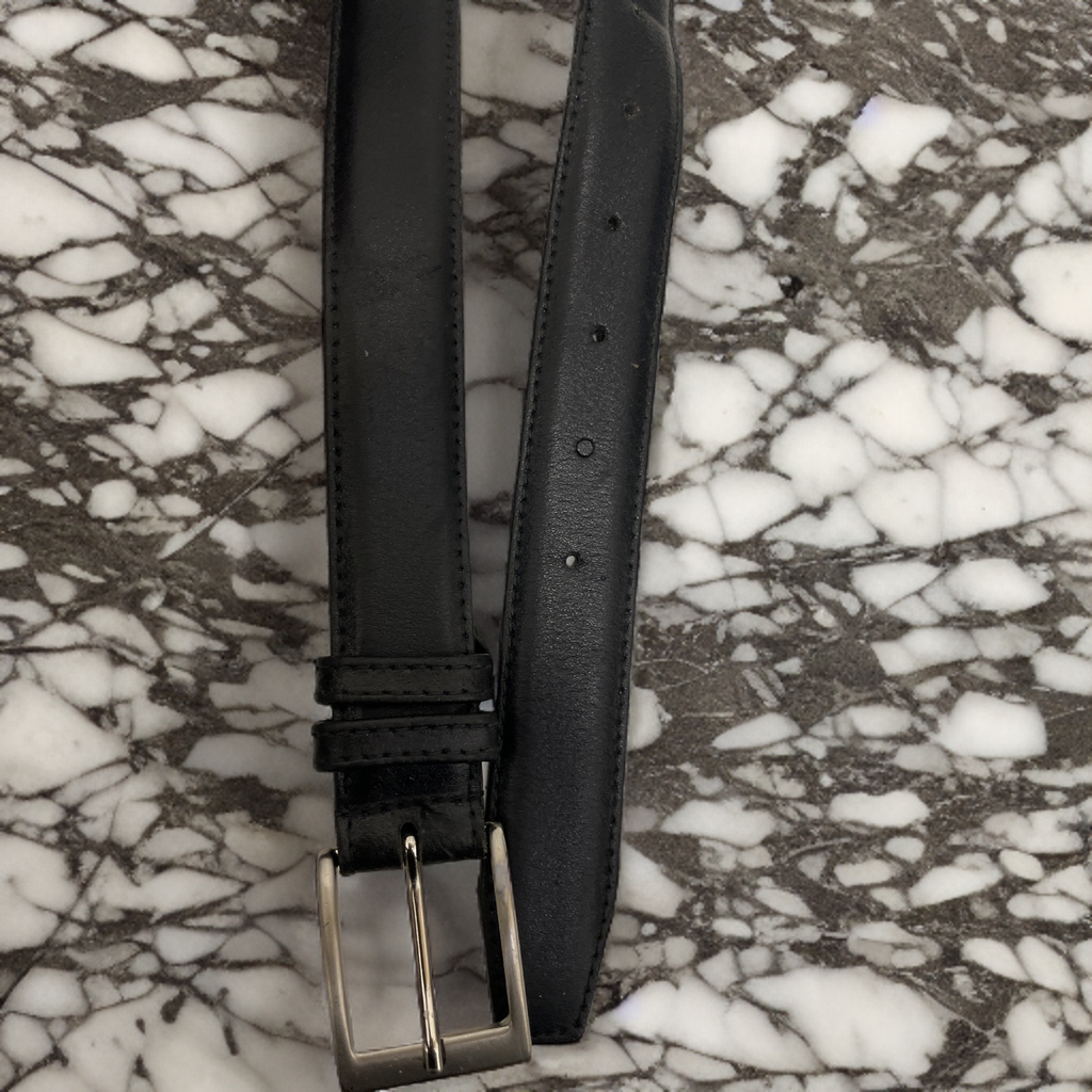Vintage black leathers men belt