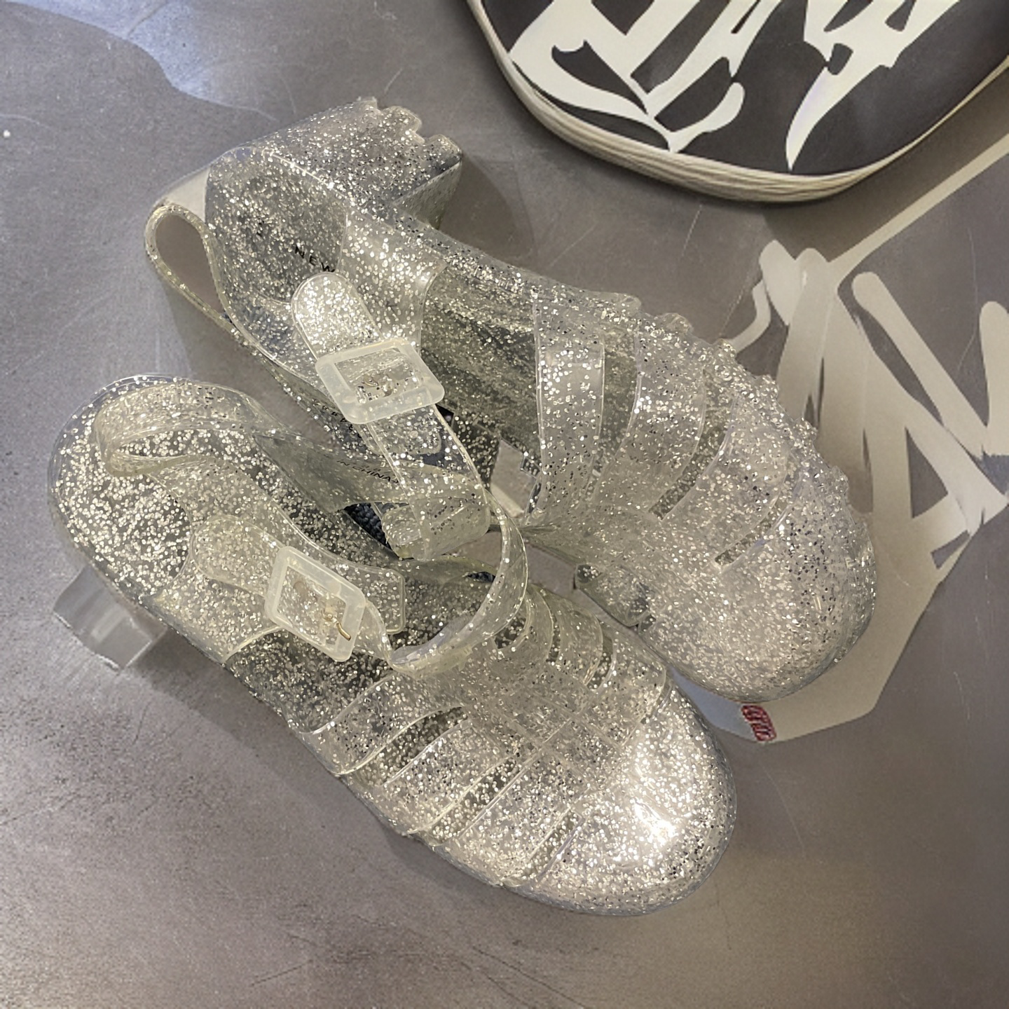 Rubynee Vintage y2k Ladies Spot On Casual Jelly Sandals