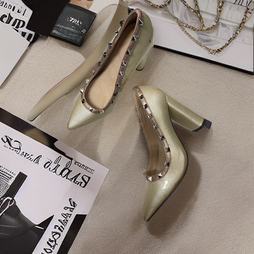 Vintage gold women luxury high heel shoe size 37
