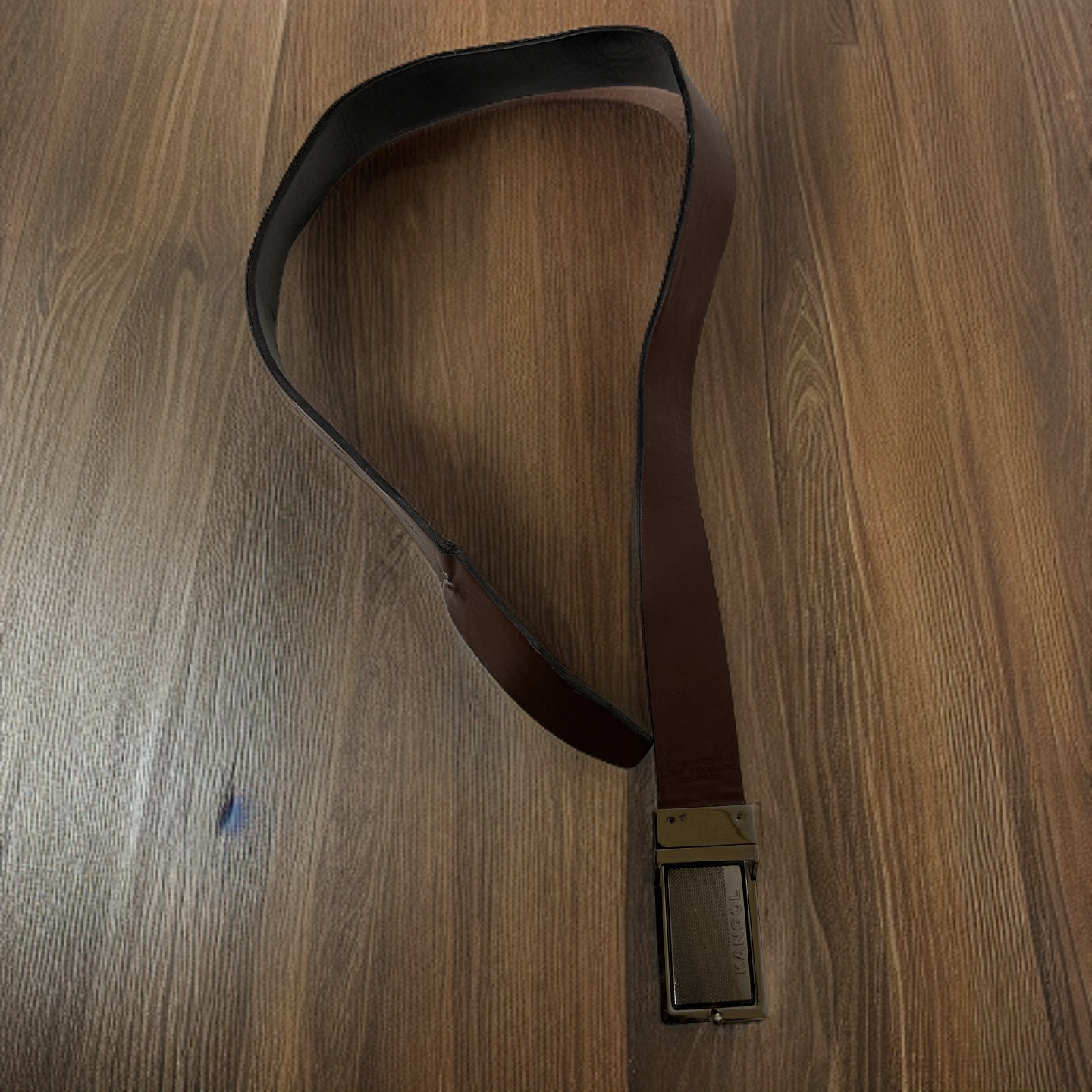 Vintage brown Kangol mens Leather belt size S